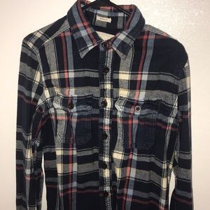 Plaid button casual shirt.